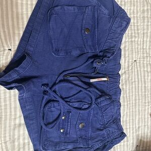 Free People Navy Elastic Waist Skirt with Branded Tag